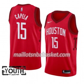 Maillot Enfant Houston Rockets Clint Capela 15 2018-19 Nike Rouge Swingman